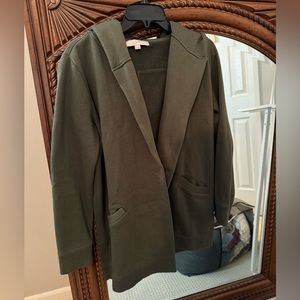 Loft Green Sweatshirt Jacket